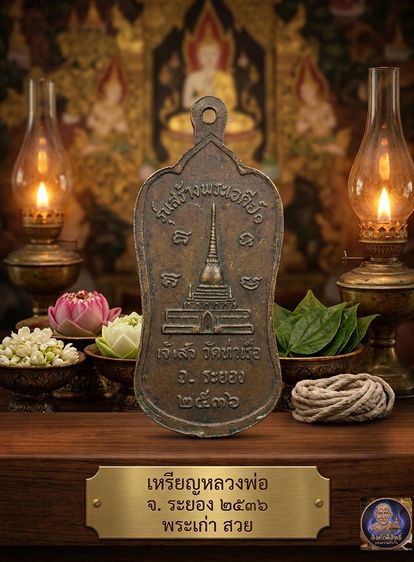 เหรียญพรมน้ำมนต์ หลวงพ่อรวย จันทสิริ วัดท่าเรือ จ.ระยอง ปี ๒๕๓๖ รูปที่ 5