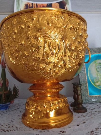 พานหัวสิงห์ อลูมิเนียม กว้าง23" สูง 23" 