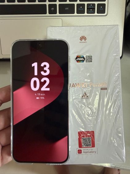 HUAWEI Pura 80 สีขาว 256g เครื่องสภาพใหม่กิ้ก สุขภาพแบตเต็ม100 ประกันยาว 12 2569