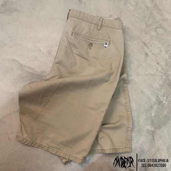DC Shoes แท้ สีคากิ ทรงสวย กางเกง Chino ขาสั้น รูปที่ 12