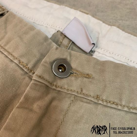 DC Shoes แท้ สีคากิ ทรงสวย กางเกง Chino ขาสั้น รูปที่ 3