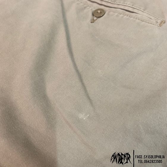 DC Shoes แท้ สีคากิ ทรงสวย กางเกง Chino ขาสั้น รูปที่ 11