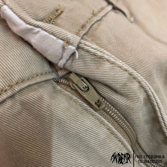 DC Shoes แท้ สีคากิ ทรงสวย กางเกง Chino ขาสั้น รูปที่ 4