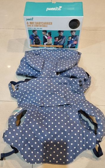 เป้อุ้มเด็ก Punnita สภาพดีเยี่ยม นั่งสบาย ท่าอุ้มปรับได้ 5 ท่า รับนน.ได้ 18 กก.(4ขวบ) ปรับระดับสายได้ พกพาง่าย รูปที่ 2