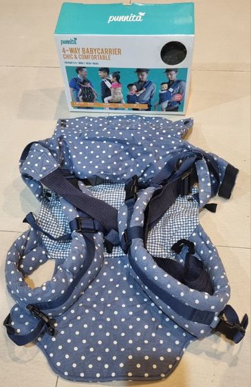 เป้อุ้มเด็ก Punnita สภาพดีเยี่ยม นั่งสบาย ท่าอุ้มปรับได้ 5 ท่า รับนน.ได้ 18 กก.(4ขวบ) ปรับระดับสายได้ พกพาง่าย