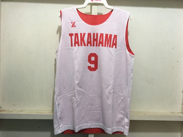 เสื้อกีฬา BasketBall (ใส่ได้2ด้าน) สีขาวกับแดง