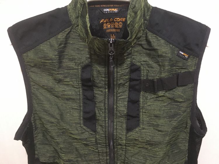 เสื้อกั๊ก(แจ็คเก็ตแขนกุด) แบรนด์ FieldCore สีเขียวตัดดำ รูปที่ 3