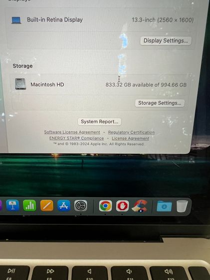 MacBook Air 13-inch M1 (8 Core GPU) Ram 8GB SSD 1TB SpaceGray รูปที่ 5