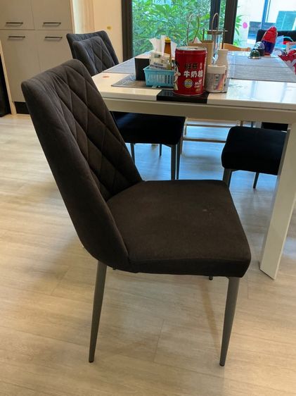 เก้าอี้ทานข้าวบุนวมผ้า 6 ตัว รูปที่ 2