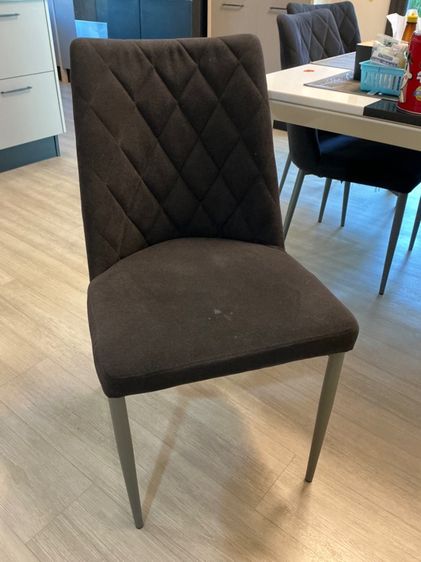 เก้าอี้ทานข้าวบุนวมผ้า 6 ตัว