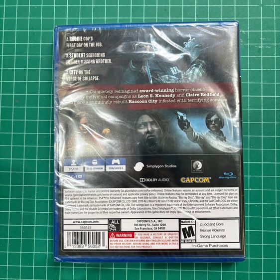 แผ่นเกม PS4 Resident Evil 2 Remake (มือ2) รูปที่ 2