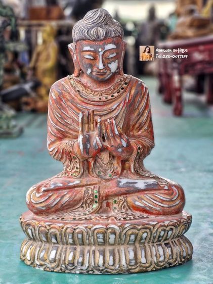 พระหินหยกขาวเก่าพม่า