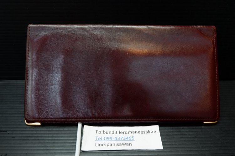 กระเป๋าสตางค์ใบยาววินเทจจากแบรนด์ Cartier รุ่น Must de Cartier สีเเดง burgundy รูปที่ 2