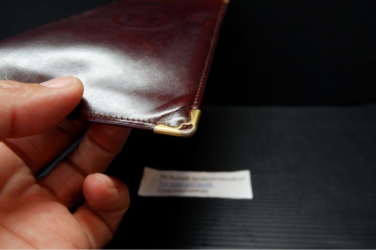 กระเป๋าสตางค์ใบยาววินเทจจากแบรนด์ Cartier รุ่น Must de Cartier สีเเดง burgundy รูปที่ 8