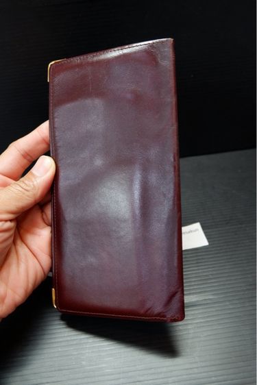กระเป๋าสตางค์ใบยาววินเทจจากแบรนด์ Cartier รุ่น Must de Cartier สีเเดง burgundy รูปที่ 16