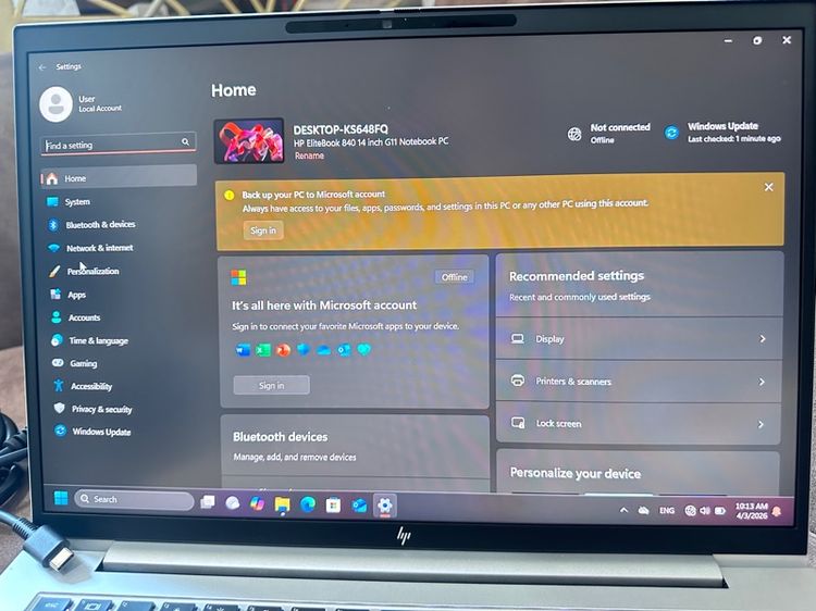 HP EliteBook 840 G11 Core Ultra 5 RAM 32GB SSD 512GB บางเบา ตัวท็อปสายทำงาน รูปที่ 3
