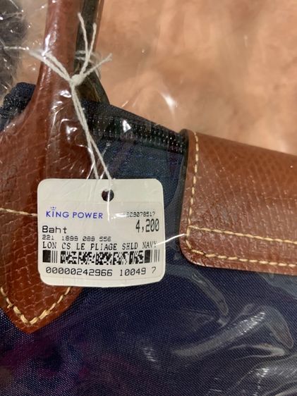 LONGCHAMP แท้ Le Pliage Size M หูยาว สี Marine  รูปที่ 3