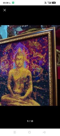 งานฝีมือแต่งด้วยลูกปัดสุดงามสภาพเยี่ยม รูปที่ 4