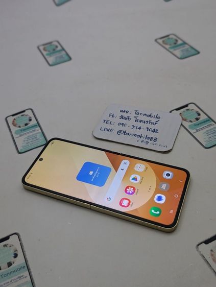 ขาย เทิร์น Samsung Galaxy Z Flip 6 512 GB Yellow ศูนย์ไทย สภาพสวย มีตัวเครื่องอย่างเดียว ไม่มีอุปกรณ์อื่น เพียง 10,990 บาท เท่านั้น ครับ