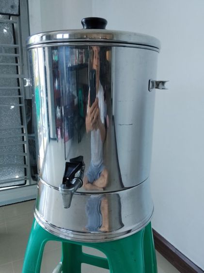 คูเลอร์น้ำสแตนเลส ขนาด27เซ็น ตราหัวม้าลาย สภาพดี  รูปที่ 4