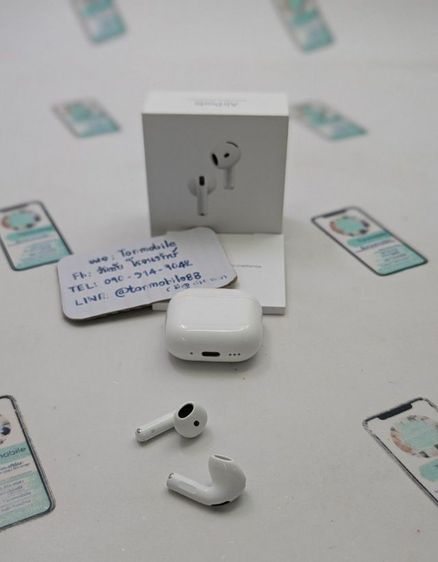 Apple ขาย เทิร์น AirPods 4 ANC ศูนย์ไทย อุปกรณ์ครบยกกล่อง ประกันยาว 10 เดือน เพียง 3,590 บาท เท่านั้น ครับ 