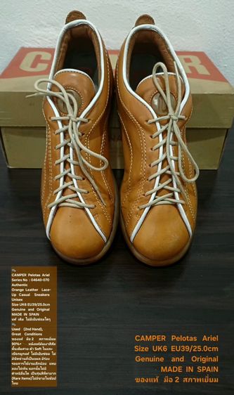 CAMPER Pelotas Ariel Sneakers, Women's 6UK 39EU(25.0cm) Original ของแท้ มือ 2 สภาพเยี่ยม, รองเท้า CAMPER หนังแท้ พื้นเต็ม Soft แท้ สวยมาก รูปที่ 6