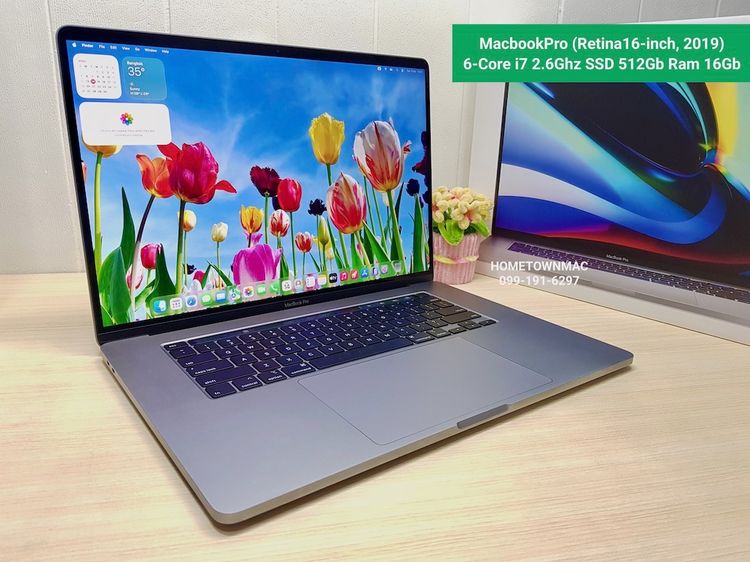 Apple Mackbook Pro 16 Inch แมค โอเอส 16 กิกะไบต์ อื่นๆ ไม่ใช่ MacbookPro (Retina16-inch, 2019) TouchBar 6-Core i7 2.6Ghz SSD 512Gb Ram 16Gb สี Space Gray ครบกล่อง น่าใช้งาน