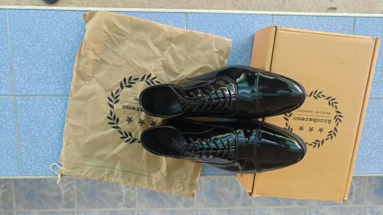 รองเท้ามือสอง แบรนด์ arcobareno รุ่น 502-1 EXT 6 CM Oxford Cap Toe PianoBlack 
Product Type Oxford Shoe
Oxford Shoe หนังวัวแท้  รูปที่ 4