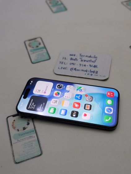 ขาย เทิร์น iPhone 15 Pro 256 GB Black ศูนย์ไทย สภาพสวย อุปกรณ์ครบยกกล่อง สุขภาพแบต 100 รอบชาร์จ 62 รอบ เพียง 20,990 บาท ครับ  รูปที่ 3