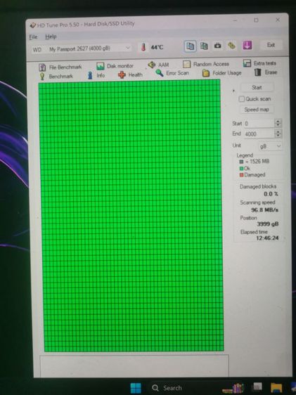 My passaport 4TB USB3.0  ใช้มาแค่ 69ชัวโมงใหม่มาก สุขภาพดี ผลสแกนแบบละเอียดเขียวหมด รูปที่ 5