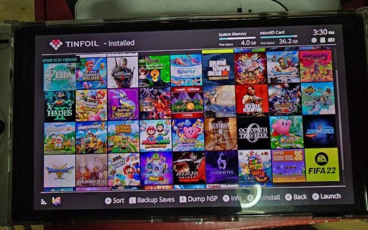 Nintendo Switch oled แปลงแล้ว 3 ระบบ Mem 512  รูปที่ 2