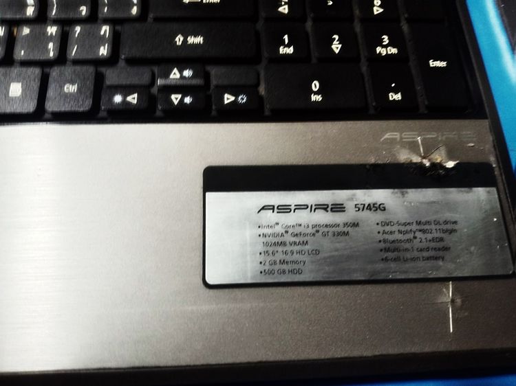 ขายโน๊ตบุ๊ค Acer Core-i7-เปิดติด  จอ 15.6นิ้ว  เน้นขายตามสภาพ รูปที่ 3
