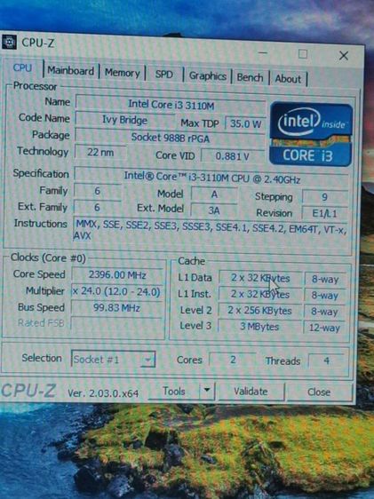 HP i3 GEN3 14นิ้ว 64GB SSDกับ HDD500GB การ์ดจอ Geforce 730 1GB  RAM4GB ใช้งานปกติ แบตไม่เก็บ รูปที่ 5