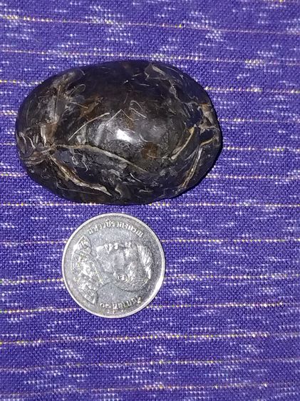 เบี้ยแก้ แบบเปลือยตีพับที่ตัวเบี้ยแบบไม่ตัดปีก ยุคต้น หลวงปู่บุญ วัดกลางบางแก้ว จ.นครปฐม องค์ครู สภาพเปลือยหุ้มด้วยโลหะตะกั่ว ปรอทยังวิ่งเต็ รูปที่ 5