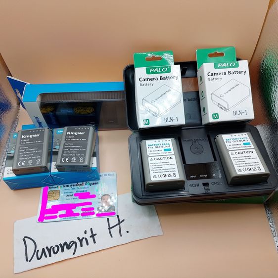 ฺBattery รุ่น BLN-1 (kingma, palo) รวม 4 ก้อน พร้อมที่ชาร์จ 2 ตัว