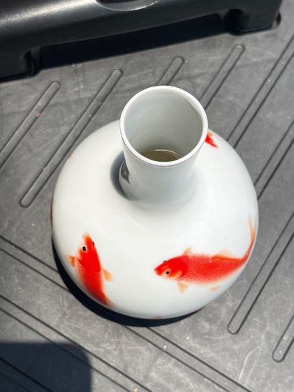 แจกันกังไส ลายปลาหลีฮื้อมงคล เก่าสะสม รูปที่ 6