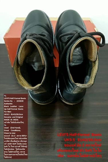 LEVI'S Boots, Men's 9.5UK 43EU(28.0cm) Original ของแท้ มือ 2 สภาพใกล้เคียงของใหม่, รองเท้าบู้ท Levi's หนังแท้ พื้นเต็ม แถมฟรี Soft หนังแท้ รูปที่ 13
