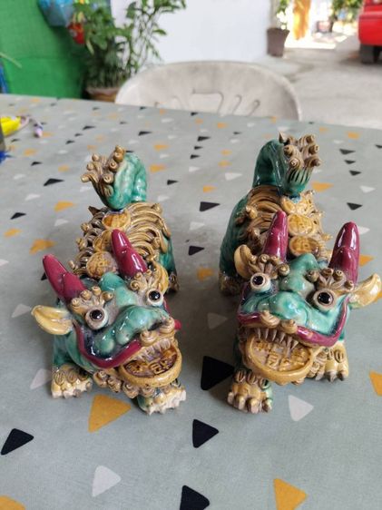 ปี่เซี่ยงานปั้นเก่าโบราณ1คู่ขนาดยาว17เซนของเก่าเก็บสภาพสวยสมบูรณ์ขาย2900บาท.พิกัดนนทบุรี รูปที่ 2