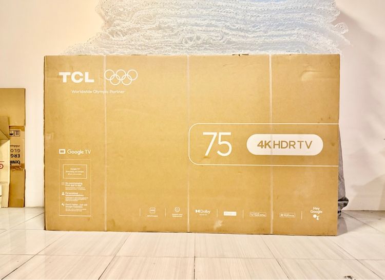 TCL 4K HDR 75 นิ้ว มือ1 ผลิต มี.ค. ปี 69, Google TV, ประกันศูนย์ 3ปี สั่งงานด้วยเสียง, Dolby Audio