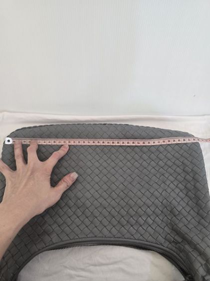 กระเป๋าสาน หนังแกะแท้ สีเทา รูปที่ 5