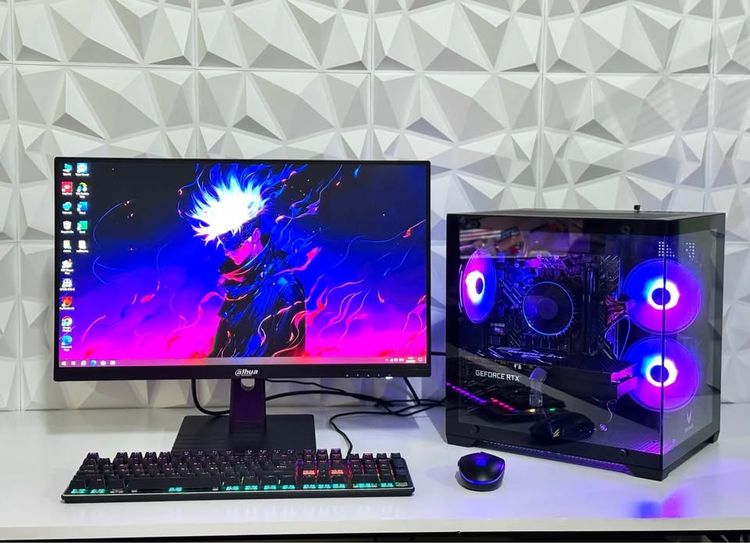 คอมพิวเตอร์ครบชุดสวยๆ จอ 25นิ้ว 144Hz  I5 12400f+ RTX 3060Ti สเปคแรงๆเล่นได้ทุกเกม