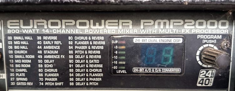 เพาเวอร์มิกซ์ BEHRINGER EUROPOWER PMP2000 เอฟเฟ็คแท้หวานๆ (นัดรับเชียงคาน) รูปที่ 4