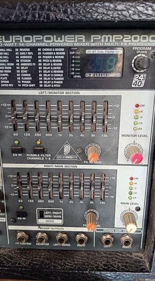 เพาเวอร์มิกซ์ BEHRINGER EUROPOWER PMP2000 เอฟเฟ็คแท้หวานๆ (นัดรับเชียงคาน) รูปที่ 6