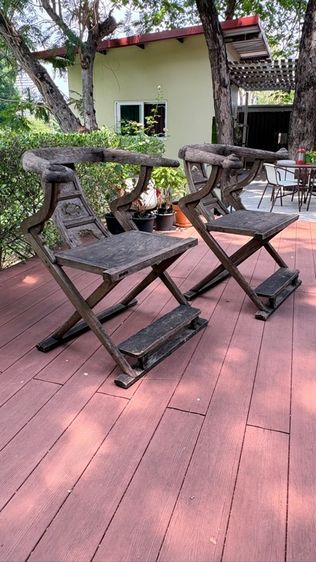 เก้าอี้ไม้จริงทรงจีนคลาสสิก 2 ตัว สไตล์ Chinese horseshoe chair รูปที่ 5