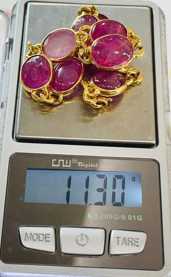 สร้อยข้อมือับทิมแท้ทอง8-9k รูปที่ 3