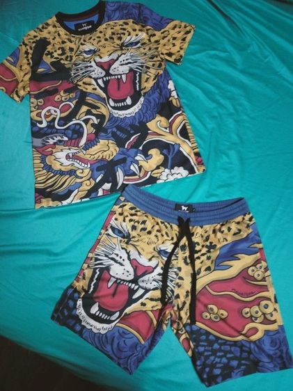 Muunique แท้ เสื้อและกางเกง ลายเสือมังกร
