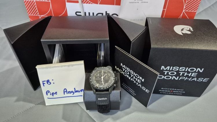 ขาย Swatch × Omega "Moon Phase" ไม่เคยใช้ ประกันเหลือ รูปที่ 2