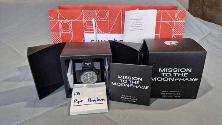 ขาย Swatch × Omega "Moon Phase" ไม่เคยใช้ ประกันเหลือ รูปที่ 3