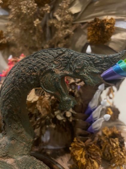 องค์ปู่พญานาคาธิบดีศรีสฺทโธ เนื้ฉโลหะหล่อโบราณ รูปที่ 10