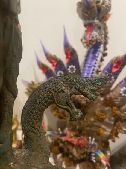 องค์ปู่พญานาคาธิบดีศรีสฺทโธ เนื้ฉโลหะหล่อโบราณ รูปที่ 12